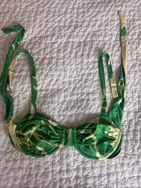 RESA Green and Light Green Patterned Swim Top